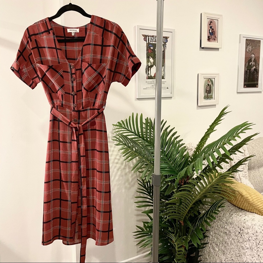 Monteau Plaid Dress